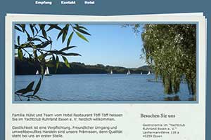Gastronomie im 'Yachtclub Ruhrland Essen e. V.' - Webseite