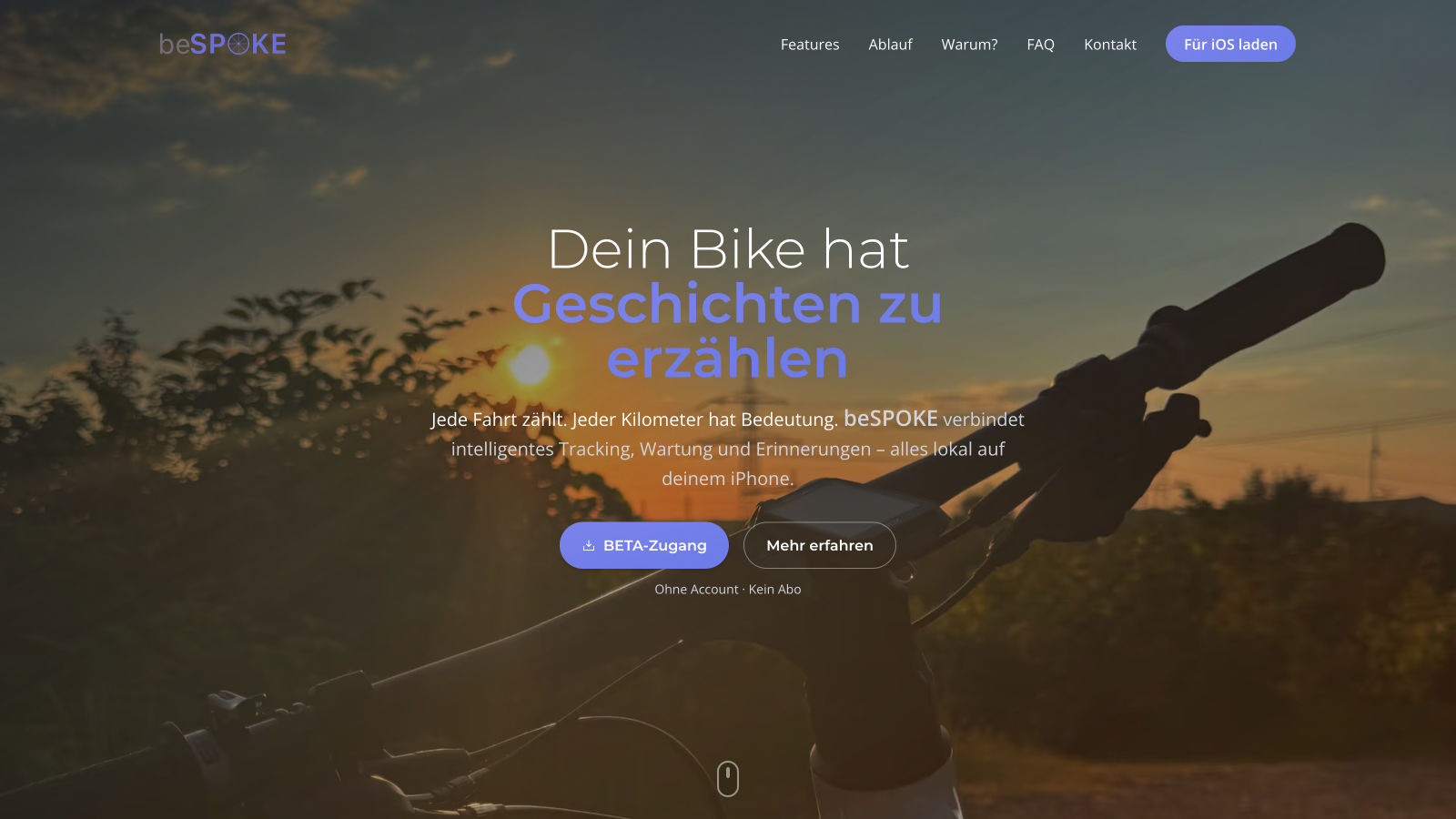 beSPOKE Website Screenshot