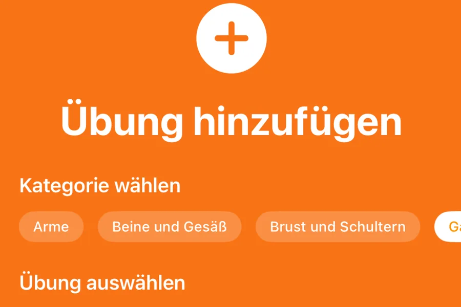 Übungen hinzufügen