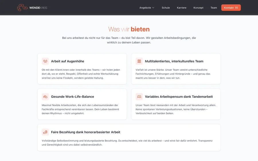 WENDEKREIS Karriere – Was wir bieten