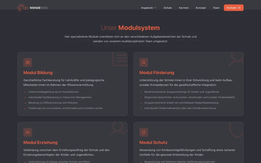 WENDEKREIS Modulsystem